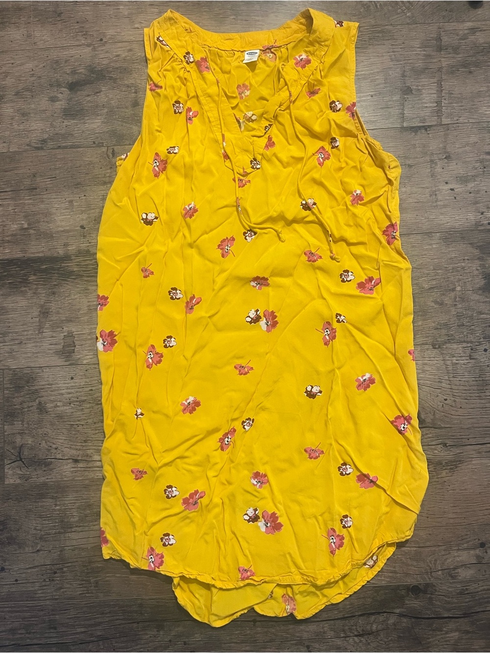Old Navy Yellow Floral Tank Dress